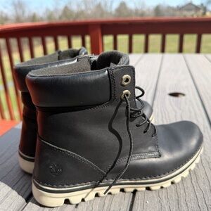 Timberland Black Leather Ankle Boots